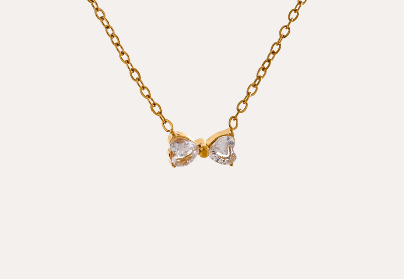 Crystal Bowknot Halskette