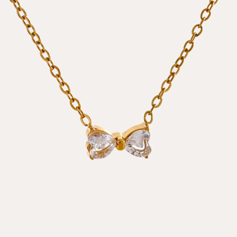 Crystal Bowknot Halskette