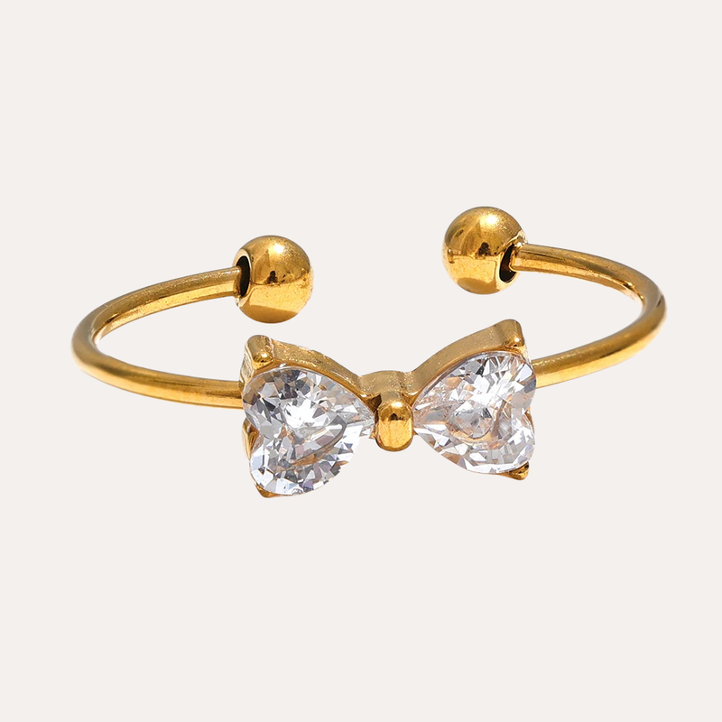 Crystal Bowknot Ring